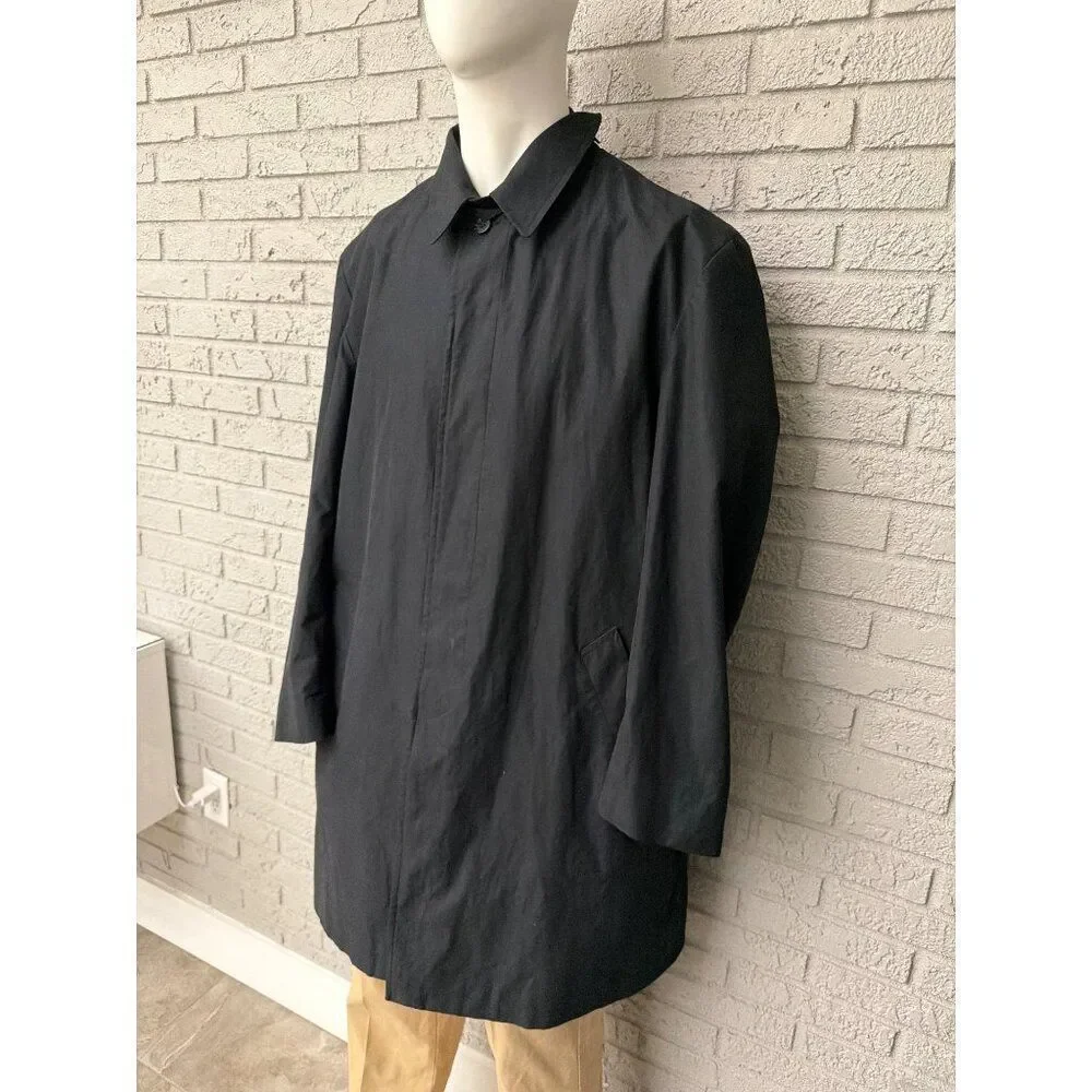 Jos. A. Bank Men’s Black All Weather Trench Raincoat Size 46L